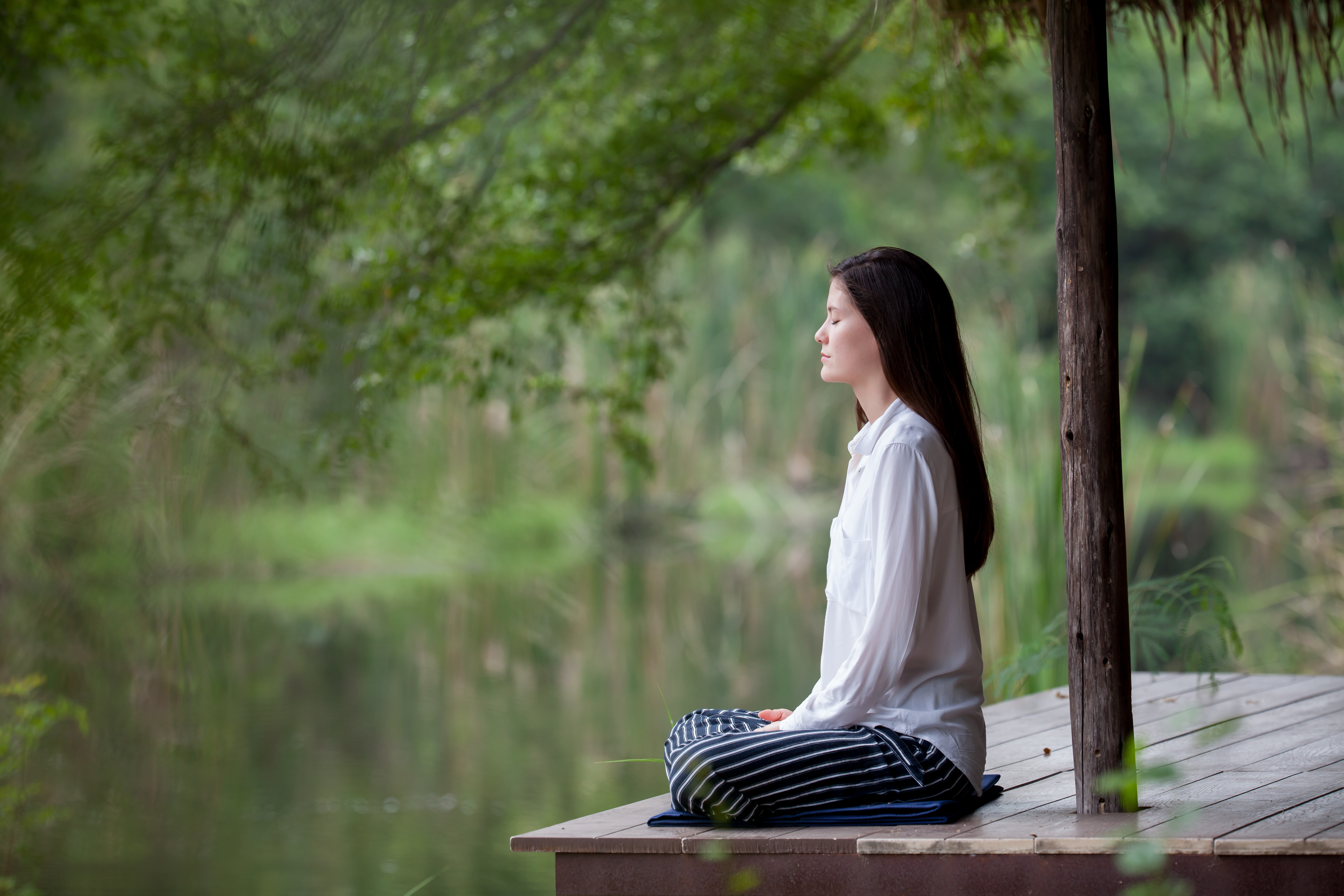 meditating lady
